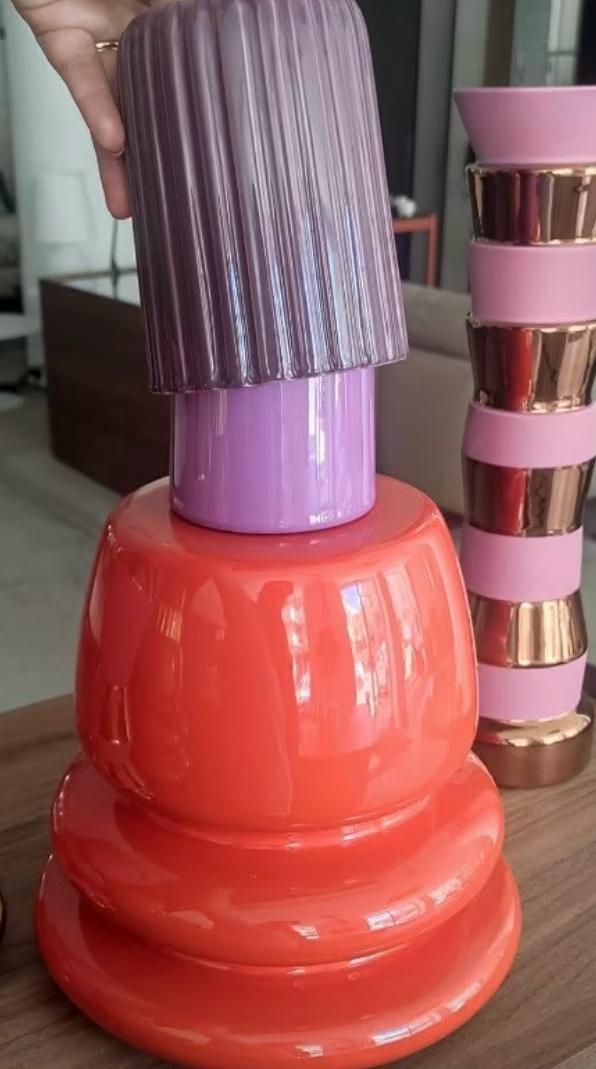 Vaso Bosa Volcano cachi + mirtillo + violetto