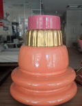 Vaso Bosa Volcano rosa salmone + oro lucido + cicl
