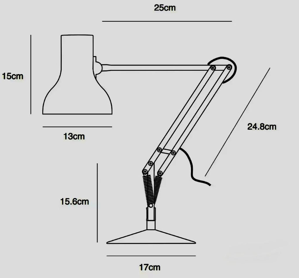 Lampada da tavolo Anglepoise Type 75 Mini Metallic
