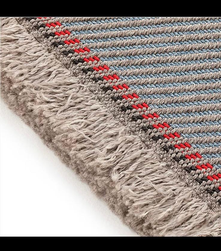 Tappeto Gan Diagonal almond - blue.