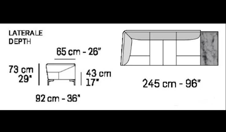 Divano Nicoline Gary 245 cm
